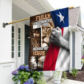 Christian Texas Flag Fully Vaccinated By The Blood Of Jesus DDH3172Fv1