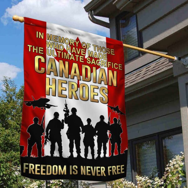 Canadian Veteran Flag Freedom Is Never Free LHA1800F