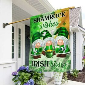 Irish Gnomes Flag Shamrock Wishes Irish Kisses DBD3224F