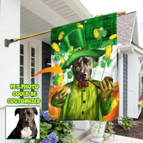 Personalized Custom Dog Flag Flagwix™ Dog Image St. Patrick's Day Flag PN2501FCT