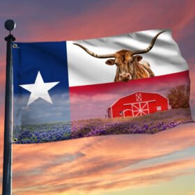 Texas Longhorn Grommet Flag THN3505GF