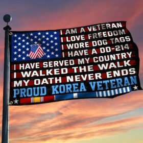 Korea Veteran Grommet Flag, I Walked The Walk Flag QNN532GFv2