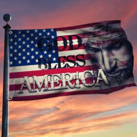 Jesus Grommet Flag God Bless America BNV426GFv1