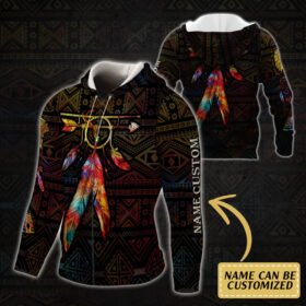 Personalized Native American. Dream Catcher Custom Name Zip Hoodie THH2589ZHCT