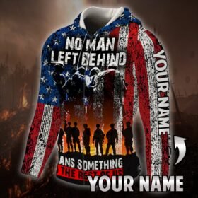 Personalized U.S. Veteran Custom Name Zip Hoodie No Man Left Behind Means Something To The Rest Of Us TTV322ZHCTv1