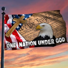 Jesus Grommet Flag One Nation Under God BNV474GF