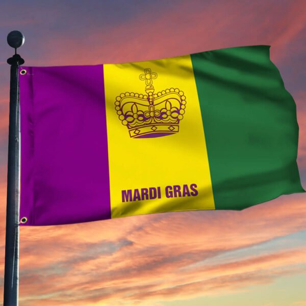 Mardi Gras Grommet Flag THB3701GF