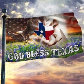 Texas Jesus Grommet Flag God Bless Texas DBD3184GF