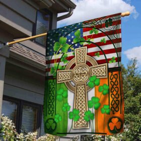 Irish Celtic Knot Cross Flag MLH2169F