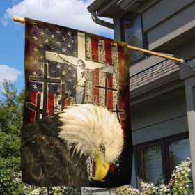 Jesus Flag Bowing American Eagle TTV477F