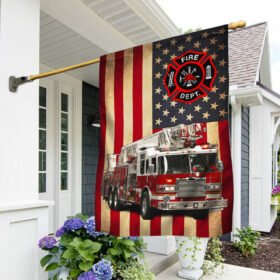 Firefighter Flag Fire Truck Firefighter Flag TRL1712F