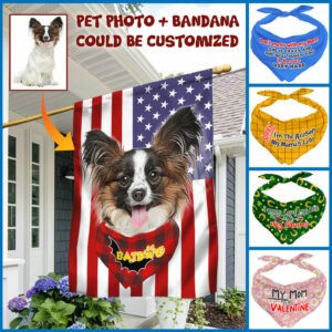 Personalized Pet Portrait Custom Pet Photo Flag PN1801FCT