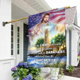 Jesus Lighthouse Flag I Am The Light Of The World DDH3243F