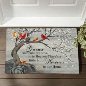 Cardinal Memorial Doormat Someone We Love Is In Heaven DDH3176DM