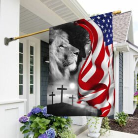 One Nation Under God Flag, Lion And Jesus QNN692F