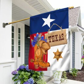 Texas Flag Cowboy Boot Bluebonnet Flowers DDH3181F