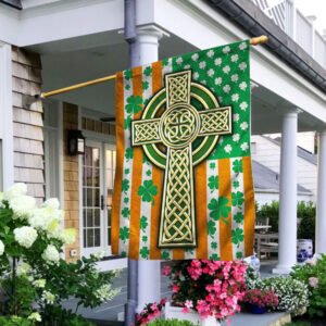 Irish Celtic Cross. Irish American Flag THH3726F