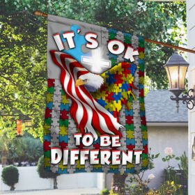 Autism Eagle Flag It's OK To Be Different MLH2134F