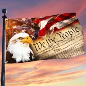 We The People, American Patriot, American Eagle Grommet Flag THH3719GF
