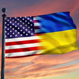 American Ukrainian Grommet Flag DBD3332GFv1