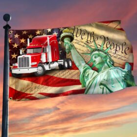 The People's Convoy American Truckers Grommet Flag QNN810GF