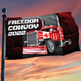 Canadian Trucker Grommet Flag Freedom Convoy 2022 DDH3281GF