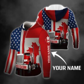 Personalized 3D Zip Hoodie Freedom Convoy 2022 BNT274ZHCT