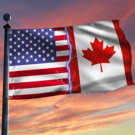 Canadian American Flag Canada US Grommet Flag TRL1817GF