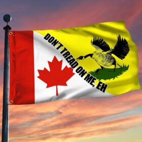 Canadian Gadsden Flag, Don't Tread On Me Eh Grommet Flag, Freedom Convoy 2022, Mandate Freedom, Truckers For Freedom, Canada Truckers QNH06GFv1