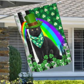 Black Cat Irish Saint Patrick's Day Flag LNH055F