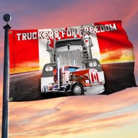 Canadian Freedom Convoy, Truckers For Freedom, Mandate Freedom Truck Grommet Flag THH3766GF
