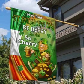 Irish Leprechaun Flag May Your  St Patrick's Day Be Beery And Oh! So Cheery DBD3283F