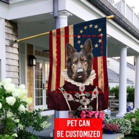 Personalized Flag Portrait Vintage Dog With Betsy Ross BNT484FCT