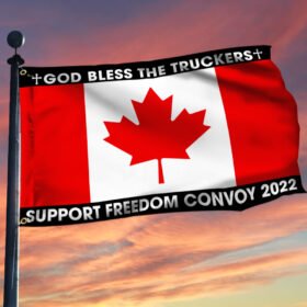 Freedom Convoy 2022 Canada Flag, Truckers For Freedom, Canadian Trucker, Mandate Freedom, Support Trucker Grommet Flag THN3751GF