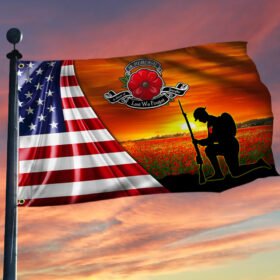 Remembrance Day Flag American Veteran Grommet Flag TRL1778GF