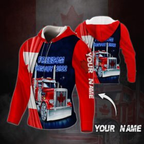 Personalized Zip Hoodie Canadian Trucker Freedom Convoy 2022 MLH2205ZHCT
