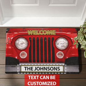 Personalized Doormat Welcome Jeep Family BNT501DMCT