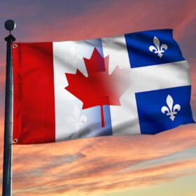 Canada And Quebec Grommet Flag QNN706GFv1