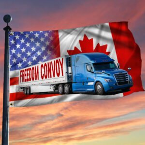 Freedom Convoy 2022 Grommet Flag, Truckers For Freedom, Canadian Trucker, Mandate Freedom QNH02GF