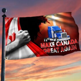 Make Canada Great Again Grommet Flag, Freedom Convoy 2022, Faith Over Fear, Truckers For Freedom, Canadian Trucker, Mandate Freedom, Thank You Truckers QNN804GF