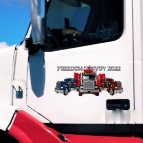 Freedom Convoy 2022 Canadian Trucker Truck Wrap BNT495VW