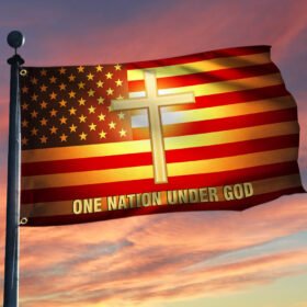 Jesus Flag One Nation Under God Grommet Flag TRL1794GF