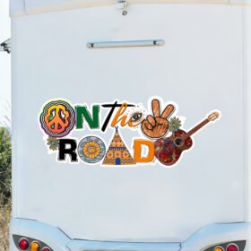 On The Road Hippie Camping Car Wrap PN2202VW
