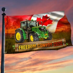 Farmers For Freedom Grommet Flag, Freedom Convoy 2022, Canadian Farmers, Mandate Freedom QNK1065GF