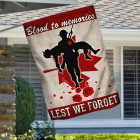 Veteran Canadian Flag Blood To Memories Lest We Forget LHA2070F