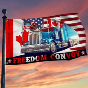 Freedom Convoy Grommet Flag Canadian Truck MLH2216GF