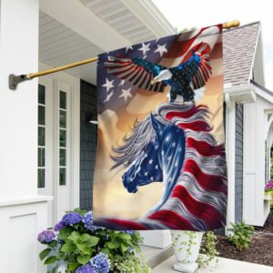 Patriotic Horse Eagle American Flag DDH3285F