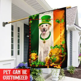 Personalized Dog Image Flag Happy St. Patrick's Day BNT395FCT