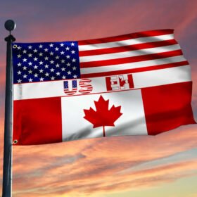Canadian American US EH Grommet Flag QNN702GF