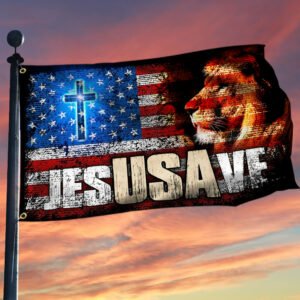 American Jesus Grommet Flag Jesus Save TTV526GF